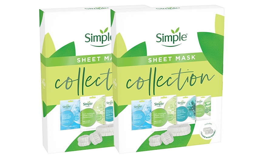 Image 5: Up to Four Simple Sheet Mask Collections 4 Piece Gift Set for Her 