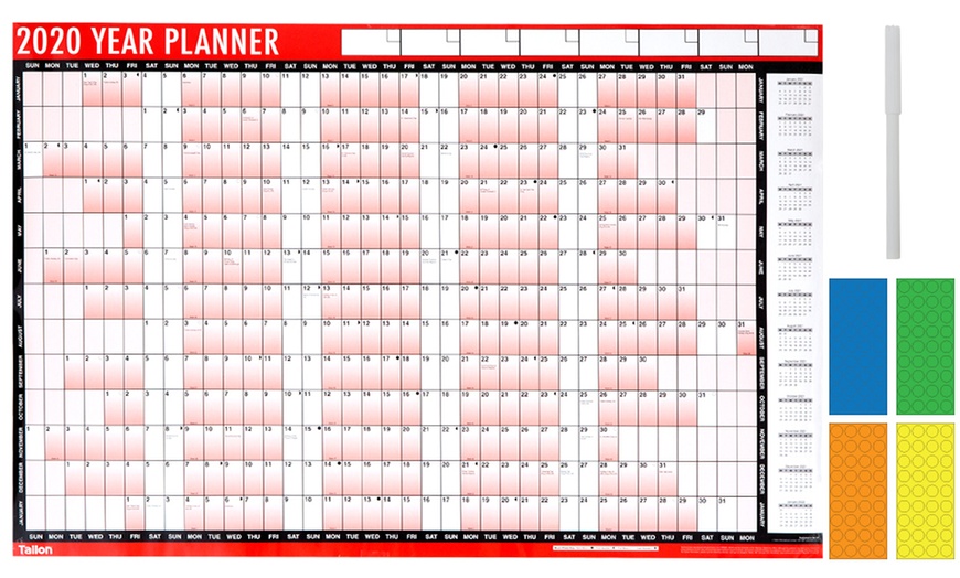 Image 3: 2020 Year Wall Planner