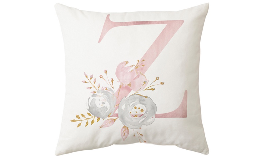 Image 31: Pink Letter Pillow Cushion Cover