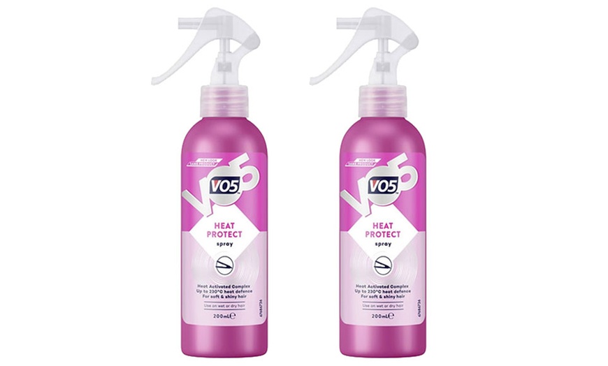 Image 1: VO5 Heat Hair Protect Spray Two-Pack