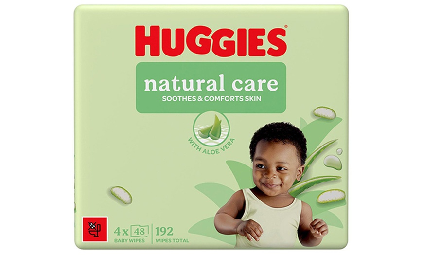 Image 1: Up to 6-Pack Huggies Natural Care PF Baby Wipes Sensitive Unscented
