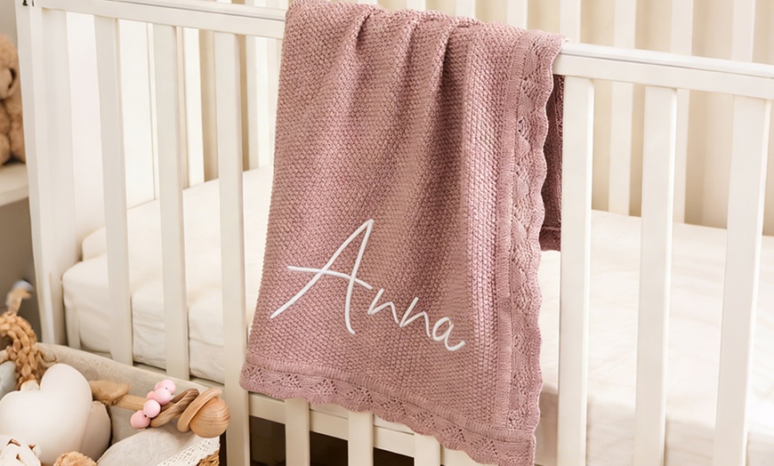 Image 6: Wrap Your Baby in Love - Custom Embroidered Baby Nap Blankets (Up to 85% Off)