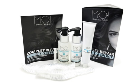 Trattamento per capelli ad effetto botox con shampoo, balsamo e ristrutturante