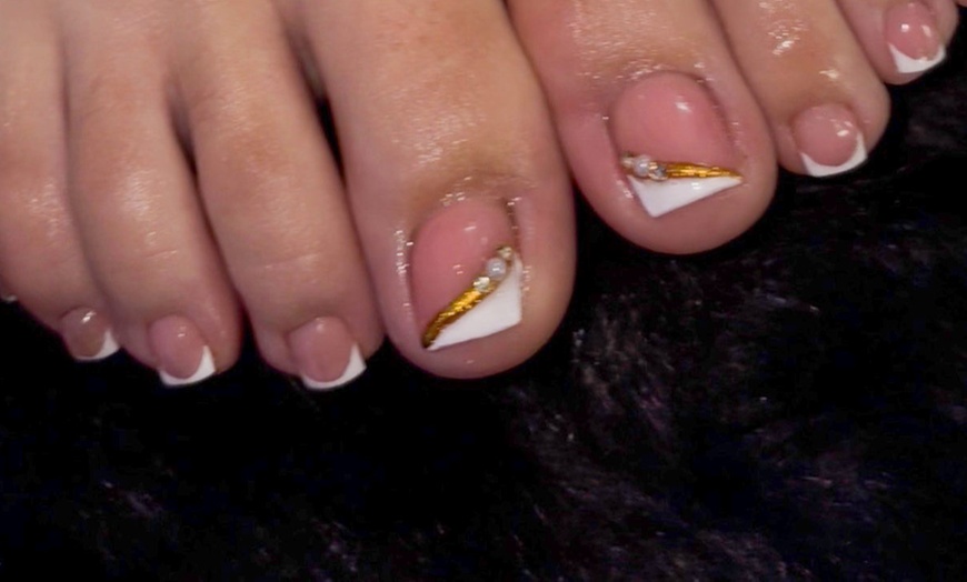 Image 2: Nail Art Perfection: Acrylic, Gelx, or Pedicure with Design