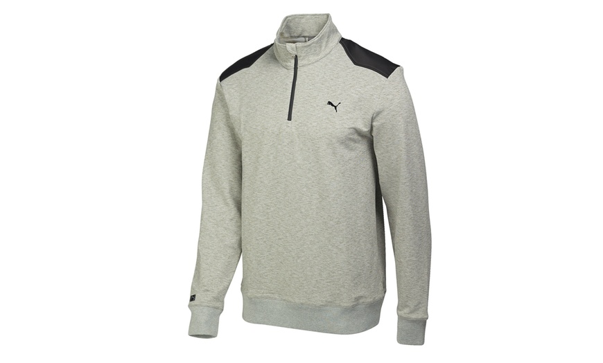 Image 2: Puma Men's Zip Golf Shirt