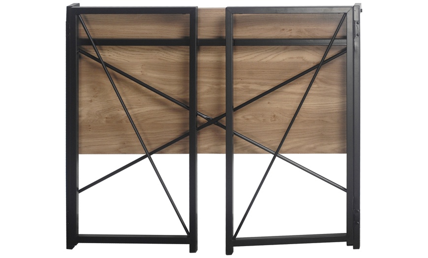 Image 24: Wooden Foldable Table with Steel Tube Legs