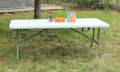 Tavolo in resina da 183 x 76 cm, richiudibile a valigetta