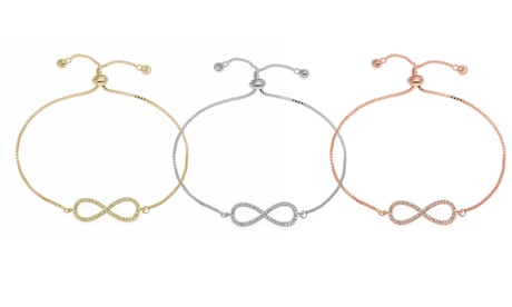 Bracciale dell'amicizia amicizia con cristalli, disponibile in 3 colori