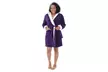 Alexander Del Rossa Women's Sherpa-Fleece Hooded Robe. Plus Sizes Available. - Second Medium