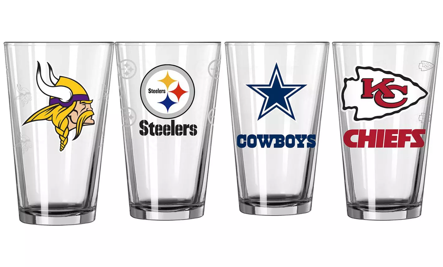 Boelter NFL 16oz. Satin Etch Pint Glass Set (2-Pack) - Primary Image
