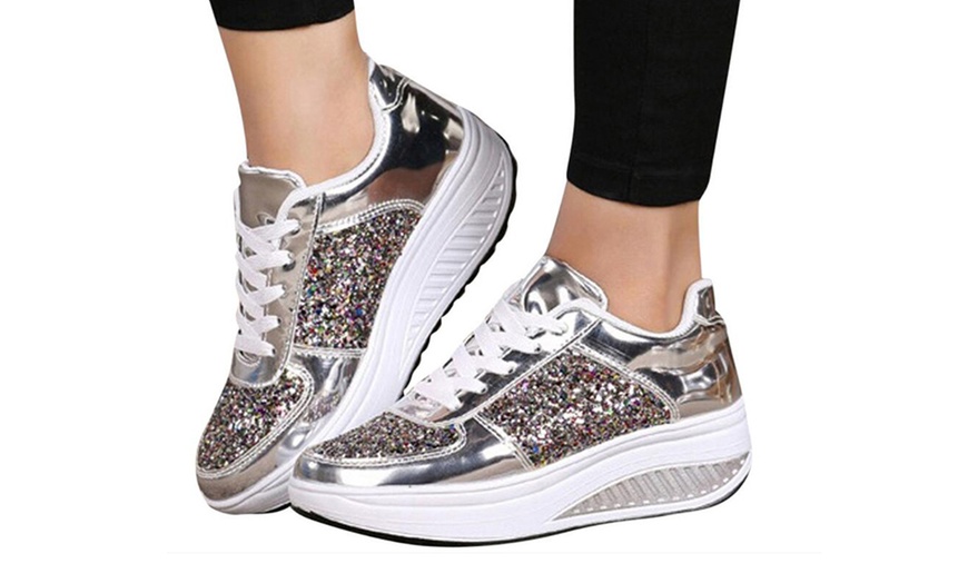 Image 4: Women's Glitter Sneakers