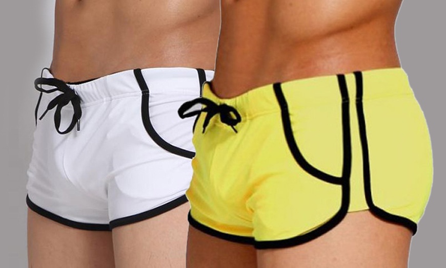 Image 10: Men's Slim Fit Swim Trunks