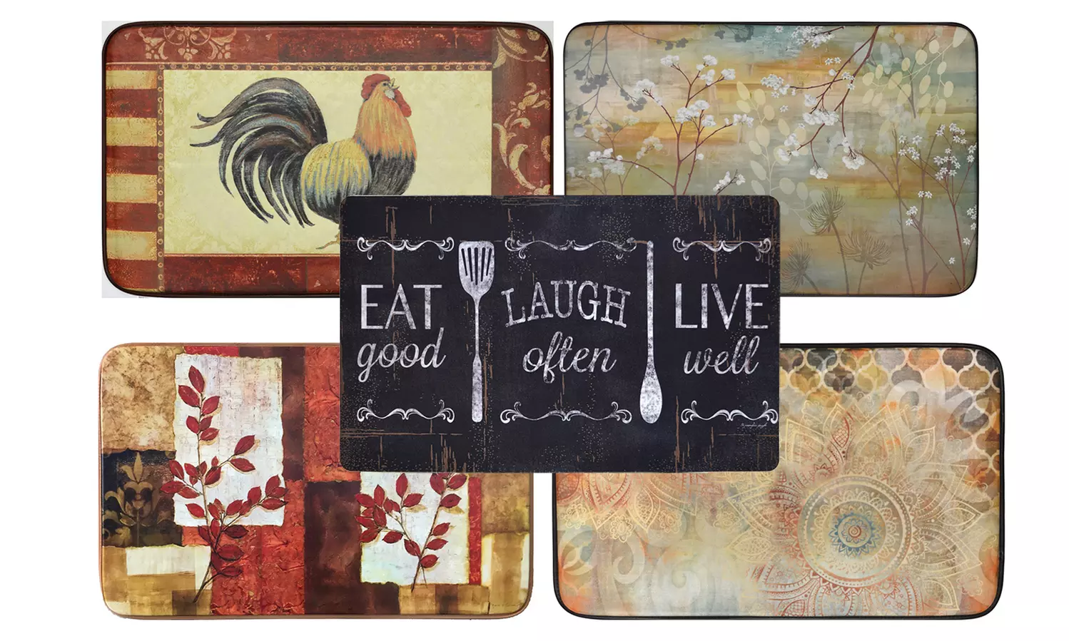 Oversized Printed Anti-Fatigue Kitchen Mat. Multiple Styles Available. - Primary Image