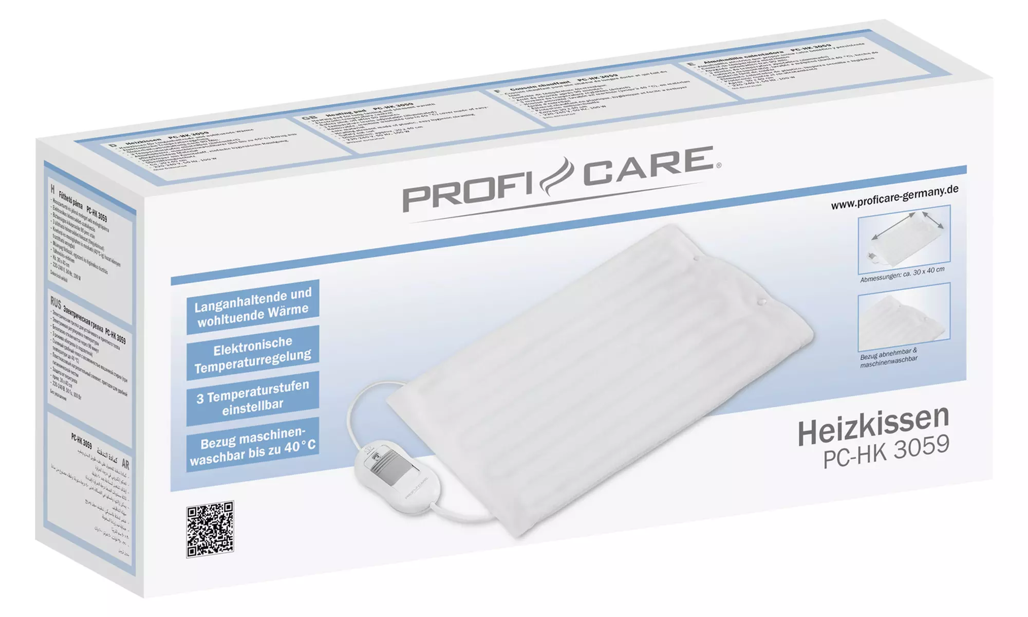 Coussin chauffant de Proficare avec contrôle électronique de la température - Second Medium