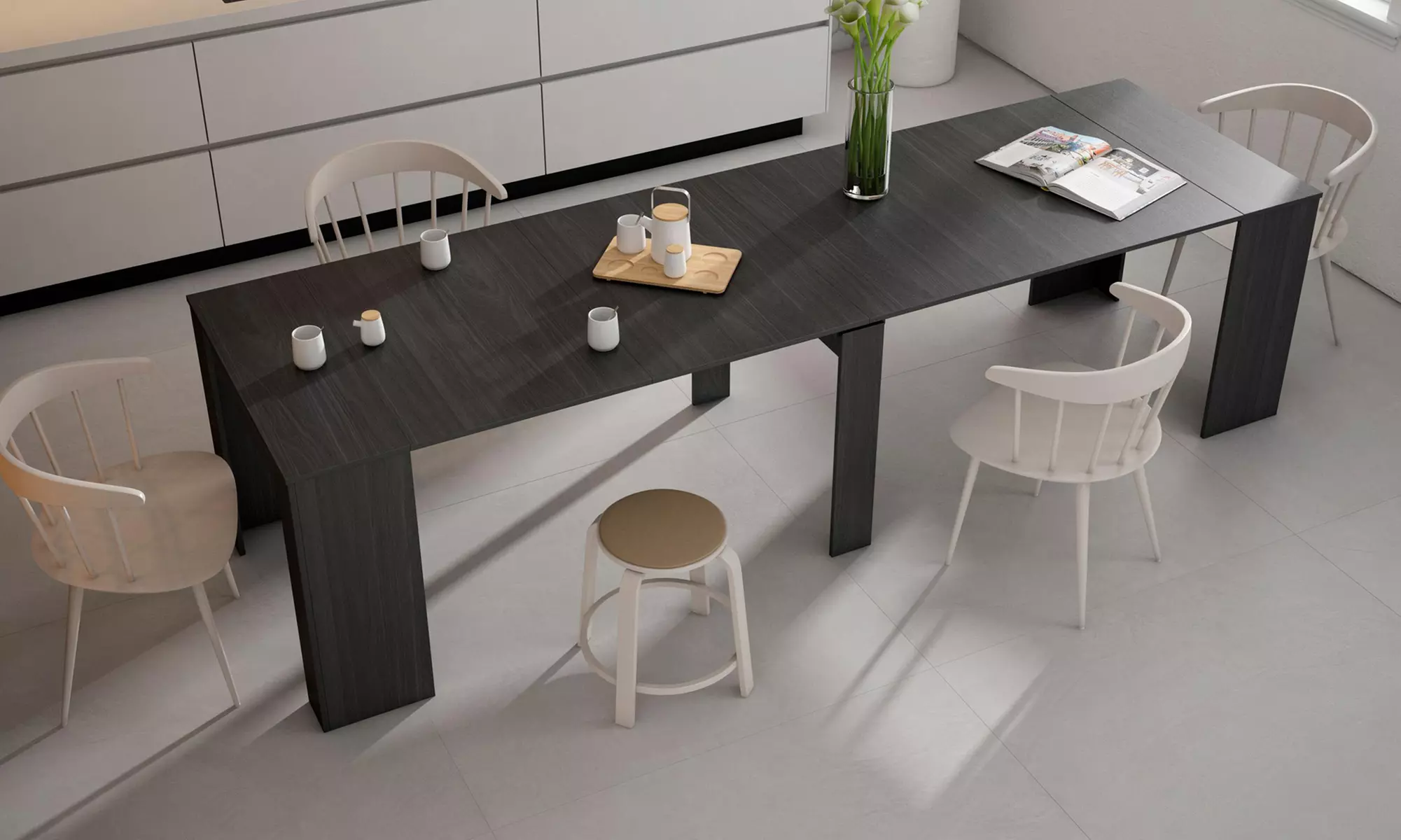 Ausziehbarer Konsolentisch