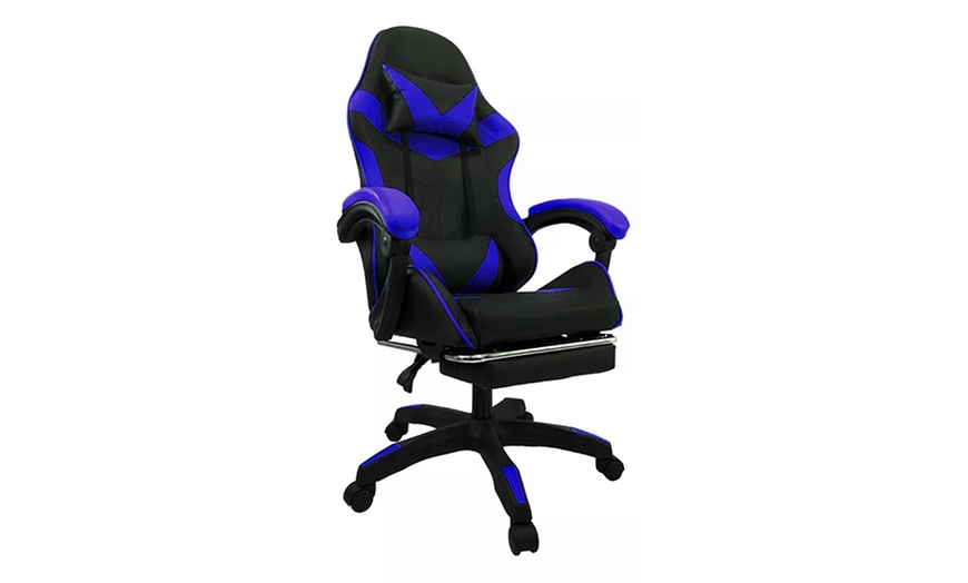 Image 7: Fauteuil gaming ergonomique avec repose-pieds