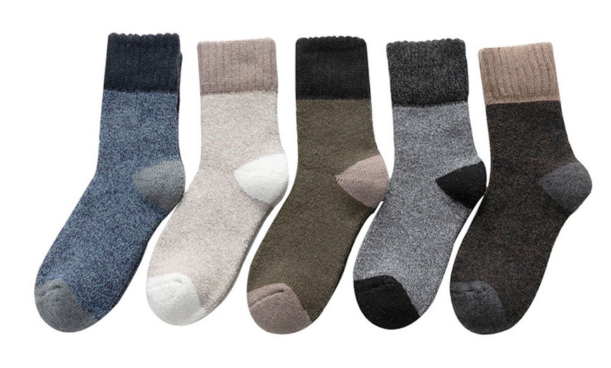 Image 3: Patterned Thick Winter Socks