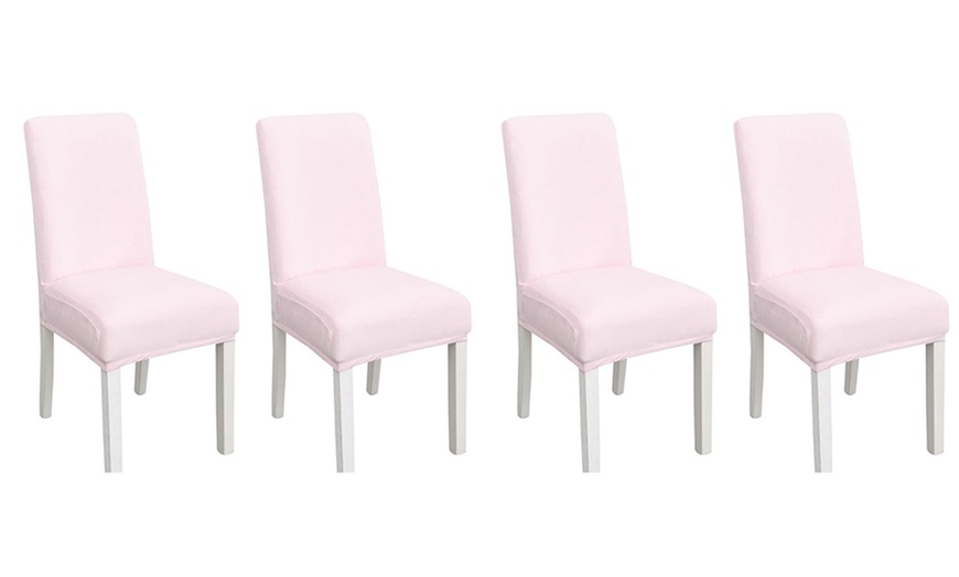 Image 7: Two, Four, Six or Eight Soft Elasticated Universal Chair Covers