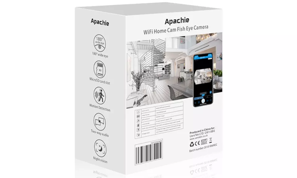 Apachie Fish-Eye Security Camera with Optional 16GB Micro SD Card - Image 5