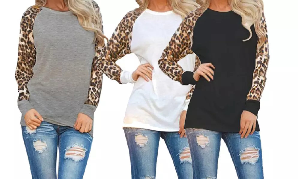 Top bicolore léopard - Primary Image