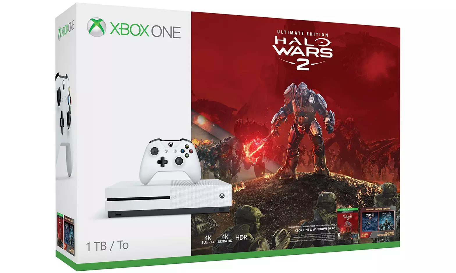Xbox One S 1TB Console Bundle with Halo Wars 2: Ultimate Edition and Halo Wars: Definitive Edition  - Primary Image