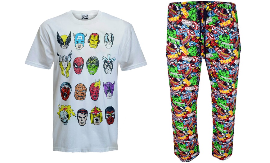 Image 3: Men's Marvel Pyjama Sets 