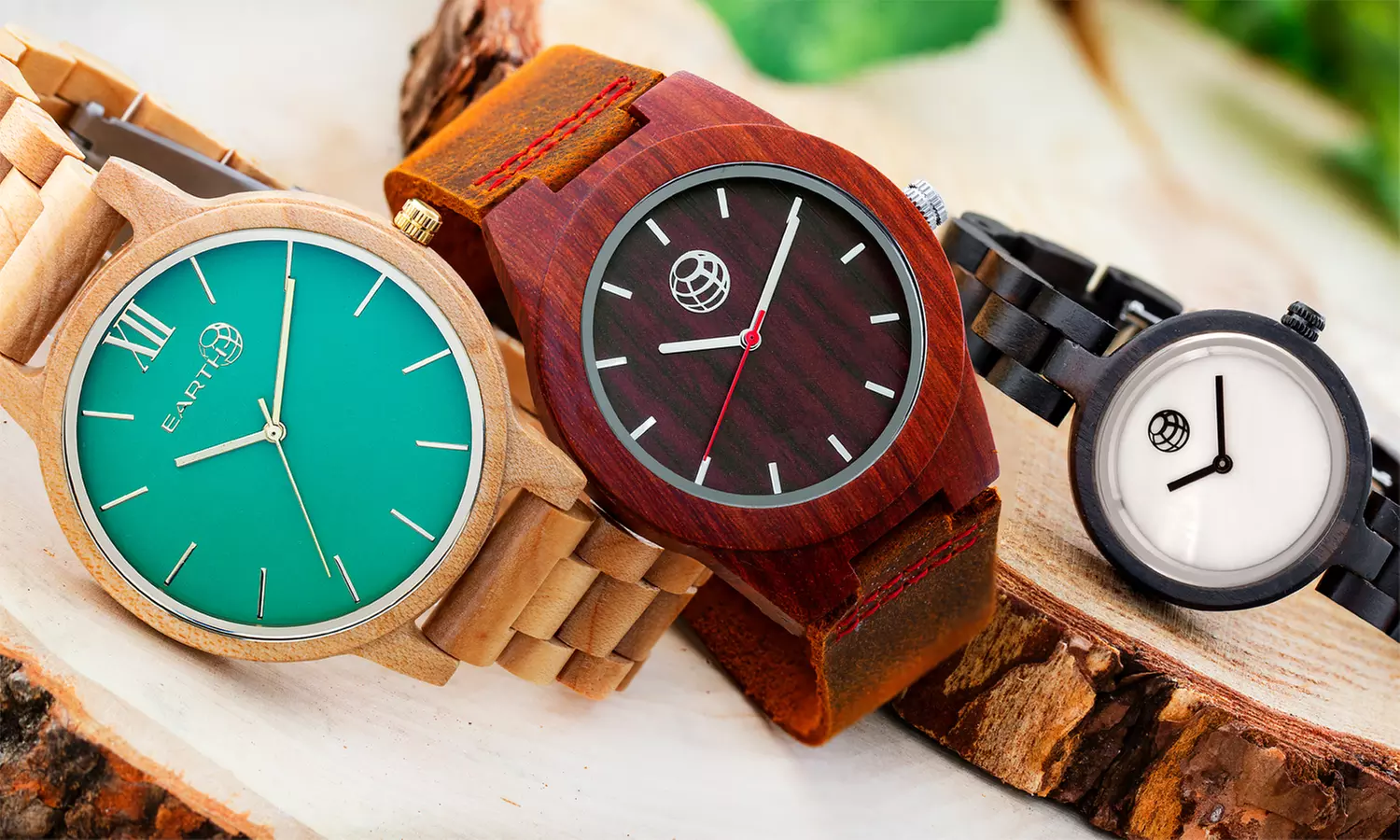 Earth Wood Damen-Uhren Aztec, Pike oder Wisteria aus nachhaltigem Holz - Primary Image