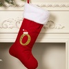Image 5: Red Flannel Christmas Stocking with Letter Design