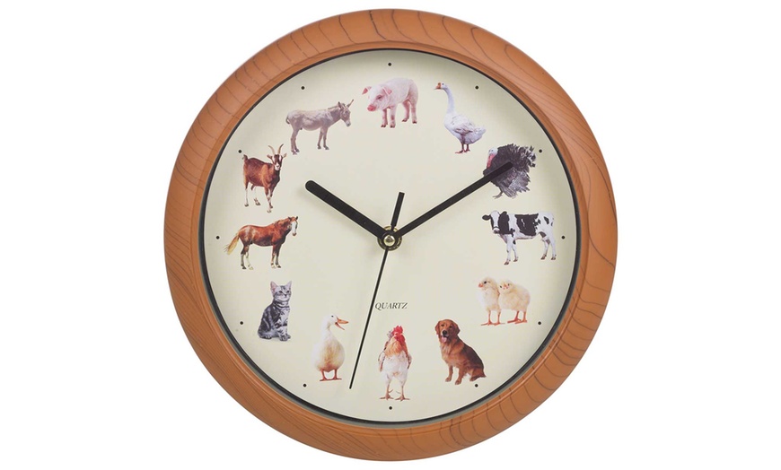 Image 4: Animal Wall Clock with Sound