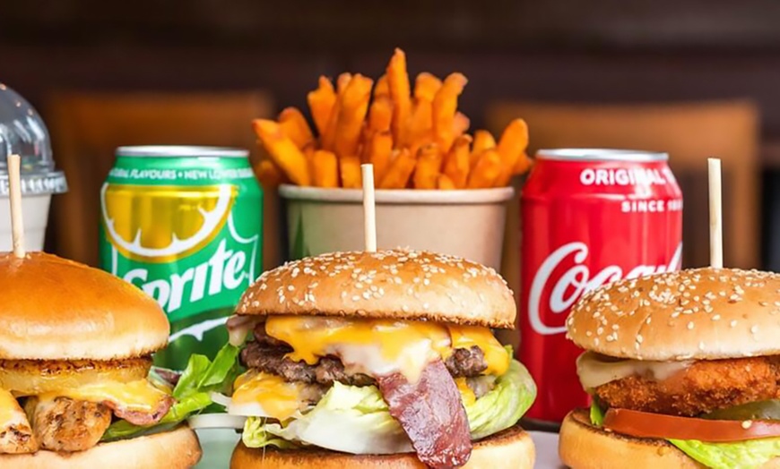 Image 1: Burger, Fries and Soft Drink