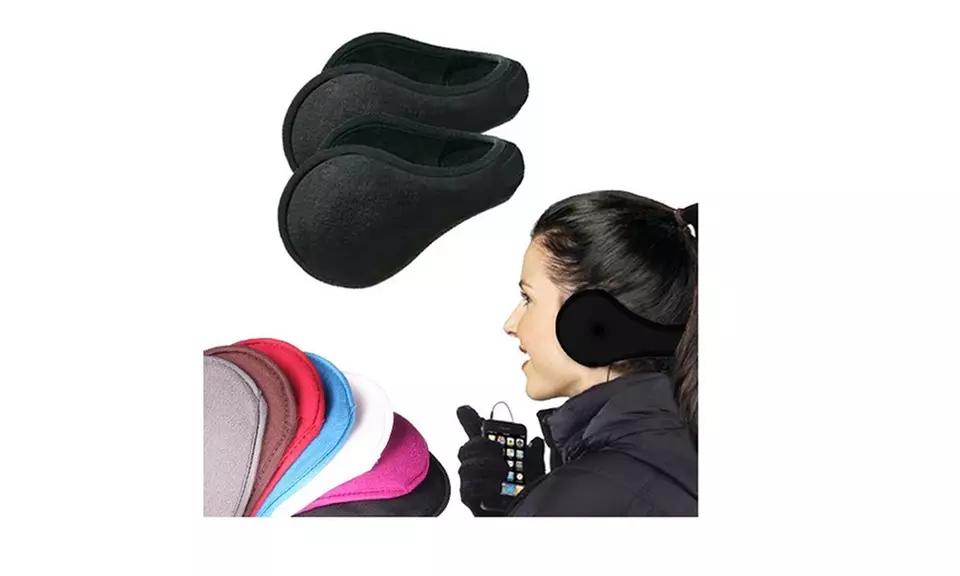 Unisex Adjustable and Foldable Fleece Earmuffs (4-Pack) - Second Medium