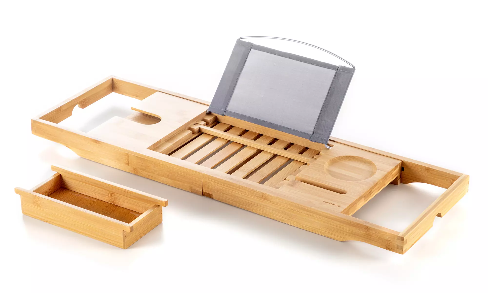 Innovagoods ausziehbare Bambus-Badewannenablage