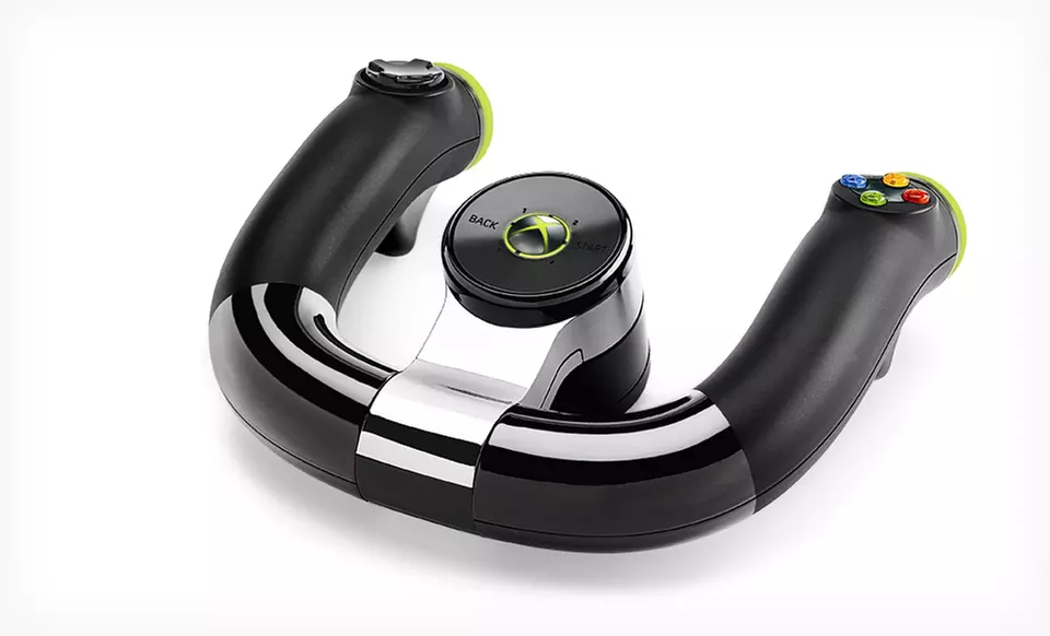 Microsoft Xbox 360 Wireless Speed Wheel with 3 Months of Xbox LIVE Gold. Free Shipping. - Second Medium
