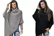 1 ou 2 ponchos "Alex" à col roulé et manches longues, pour femme - Second Medium