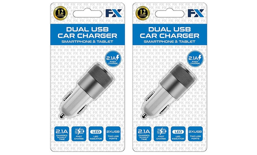 Image 15: One, Two or Three FX Powabud Twin USB Socket 2.1A Car Chargers
