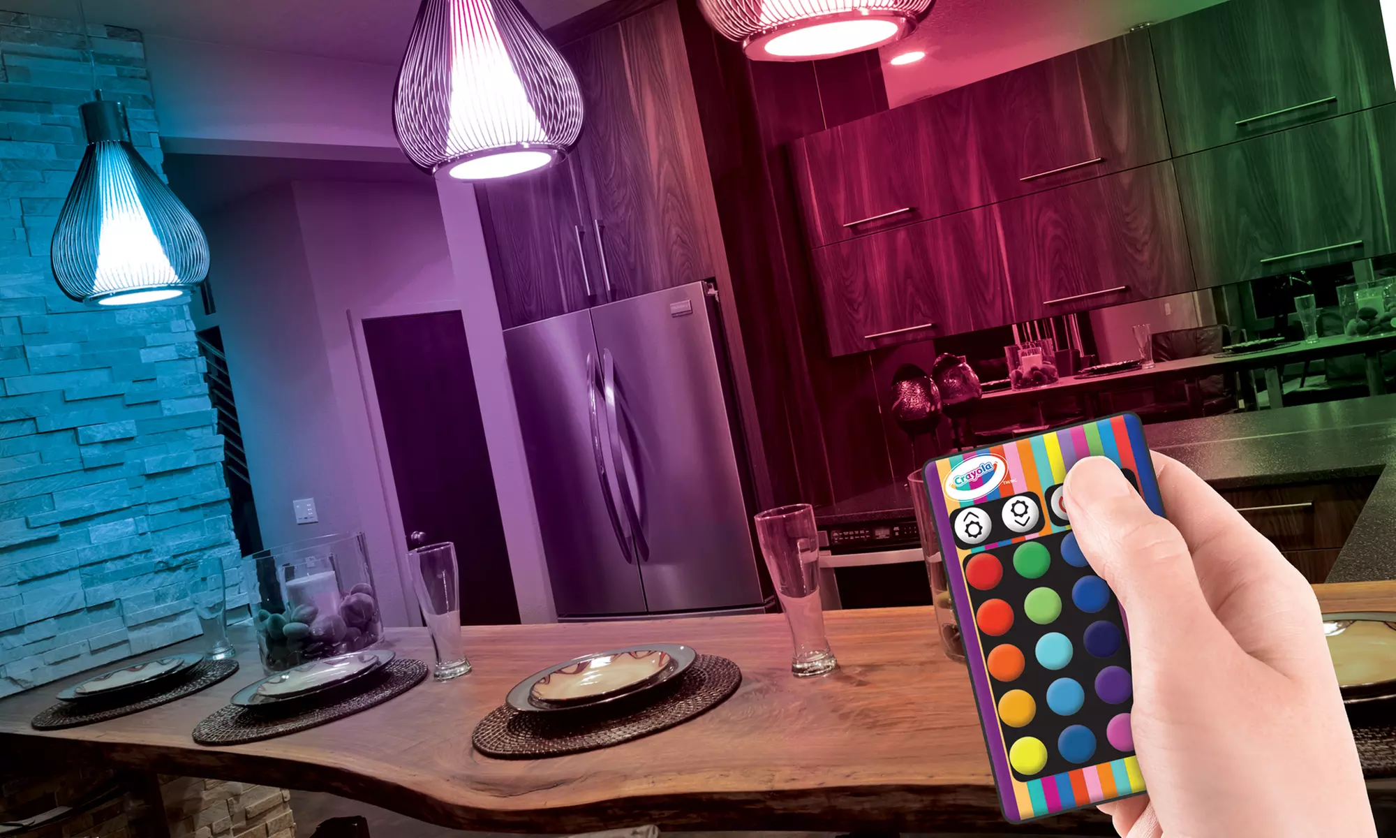 Crayola Color-Changing LED Bulb with Remote Control - Primary Image