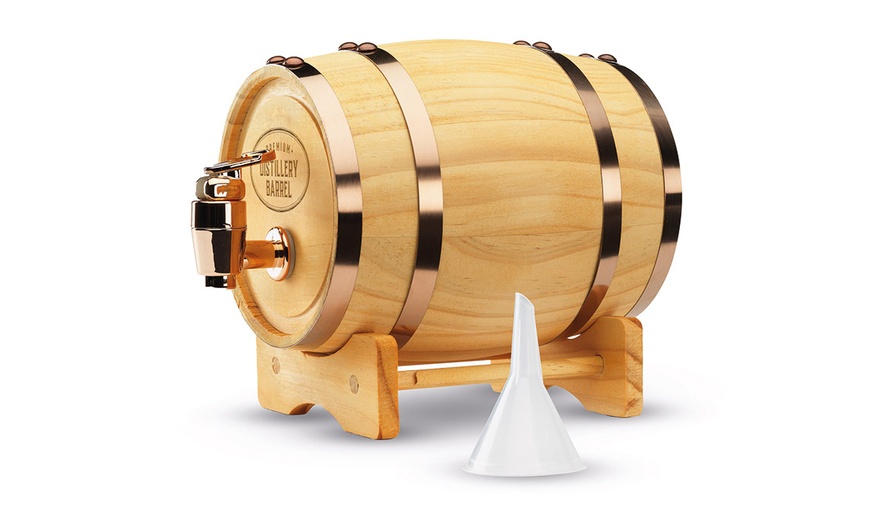 Image 2: Wooden Keg Whiskey Barrel