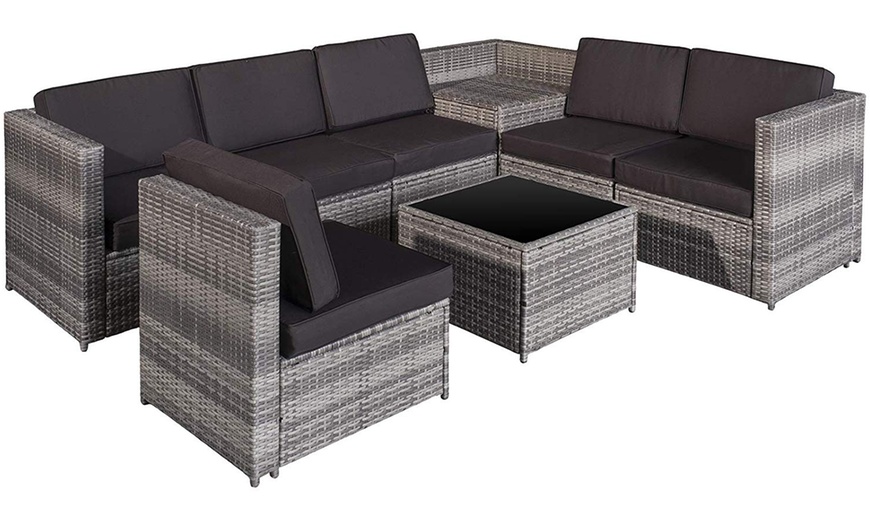 Image 6: Outsunny Eight-Piece Rattan-Effect Garden Furniture Set