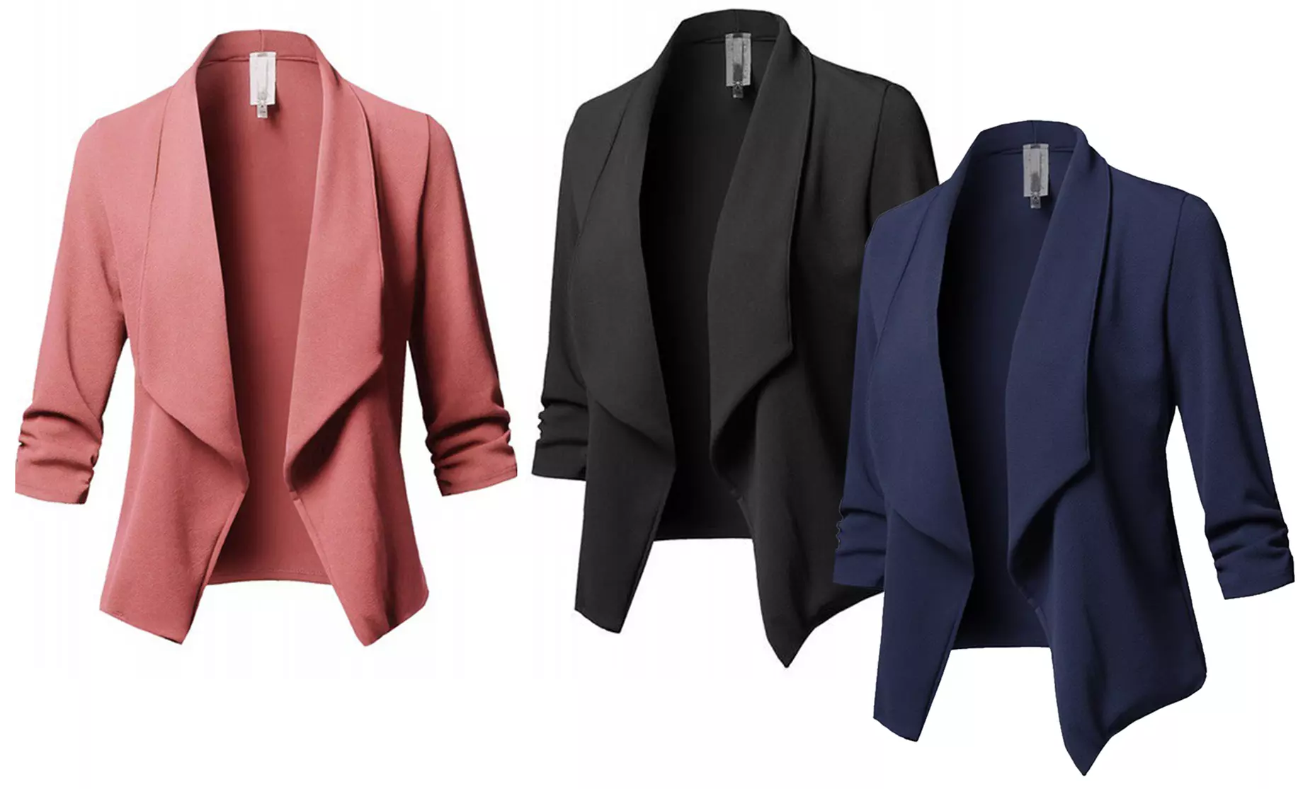 Blazer court à col châle Lina pour femmes - Primary Image