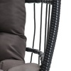 Image 23: Outdoor Hanging Egg Chair with Cushion