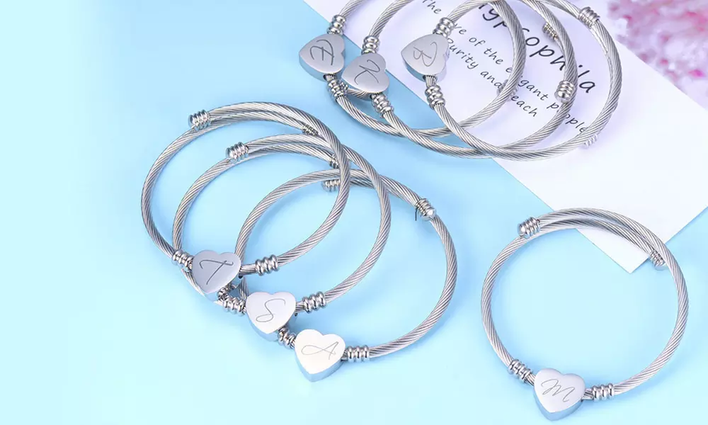 Pers. Herz-Armreif mit Buchstabe