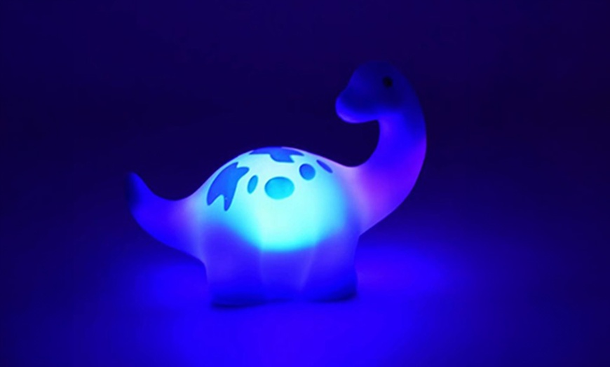 Image 3: Kid's Bathroom Light Up Touch Sensor Dinosaur Toy