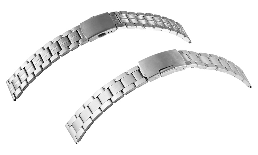 Image 12: 1x, 2x oder 3x Edelstahl-Band für Armbanduhr