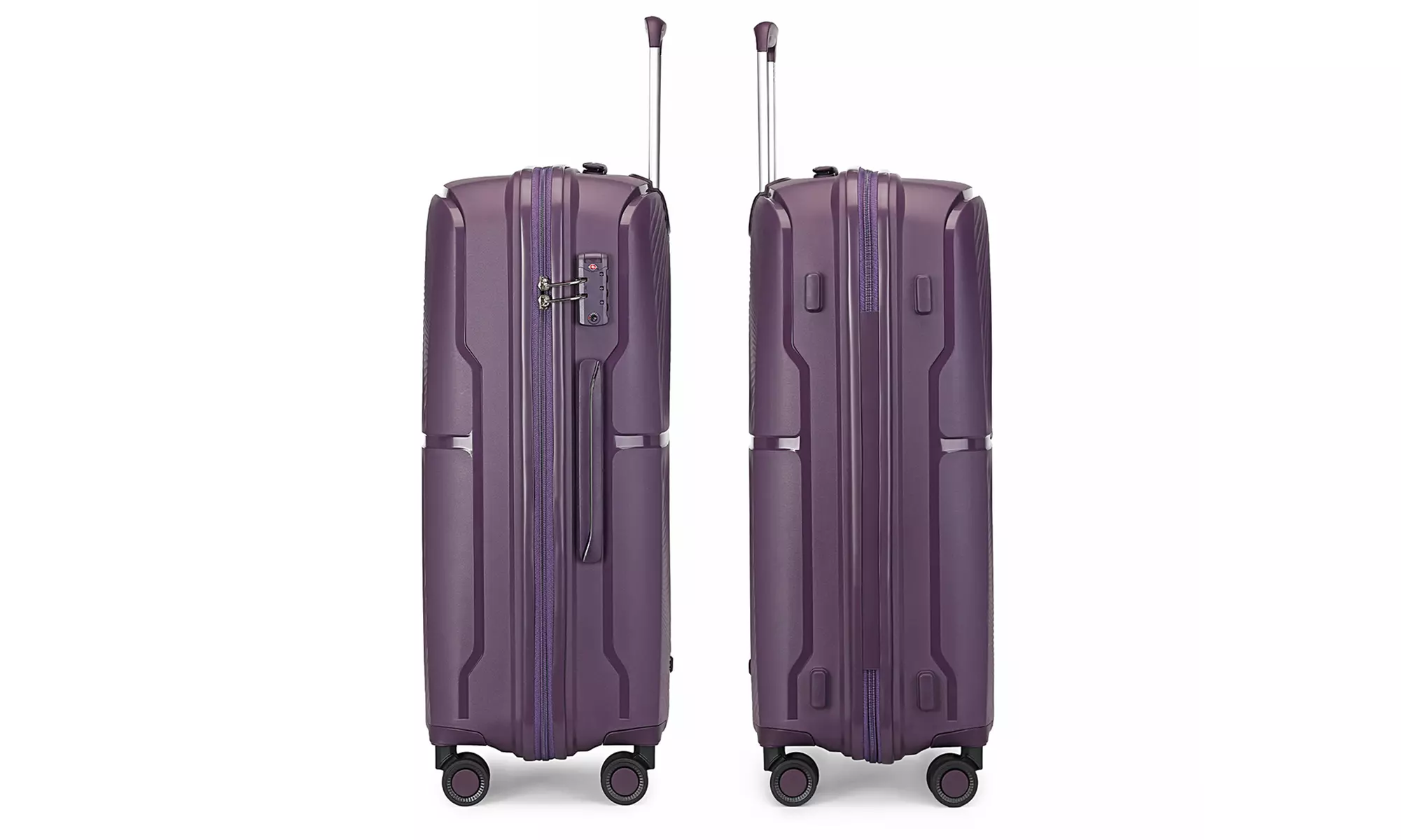 Maleta de ruedas rígida British Traveller con diseño ondulado