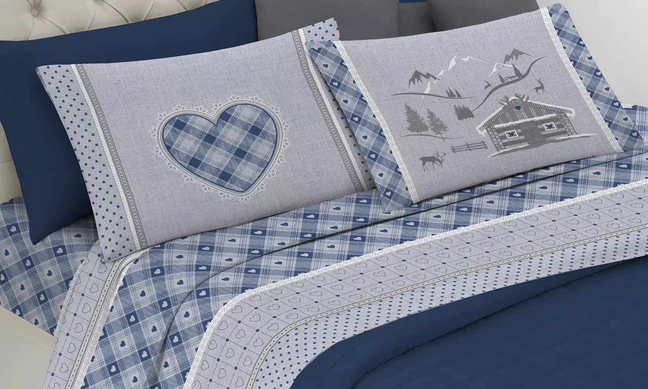 Completi Lenzuola Flanella Fantasie Invernali, Natalizie