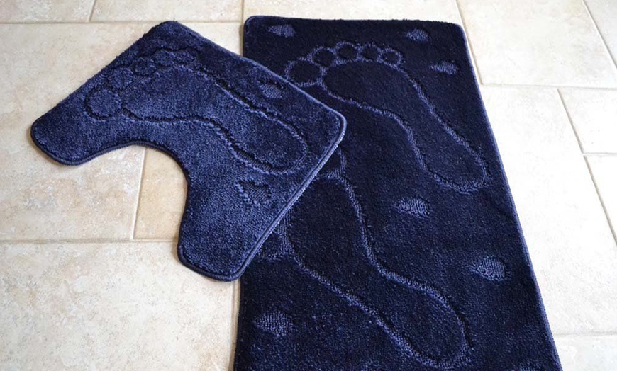 Image 14: Footprint Bath and Pedestal Mat Set