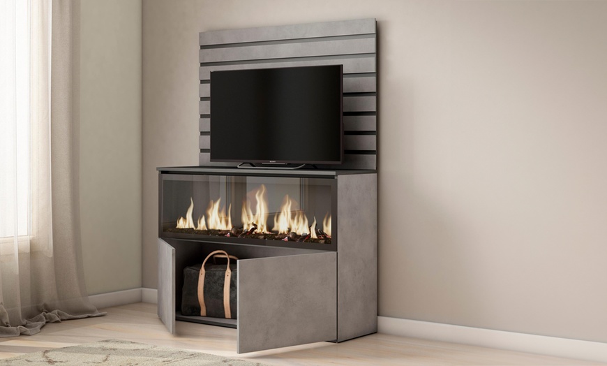 Image 8: Mueble para habitación con chimenea eléctrica
