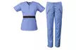 Medgear Women's Stretch Scrub Set with Color-Block Waistband - Second Medium