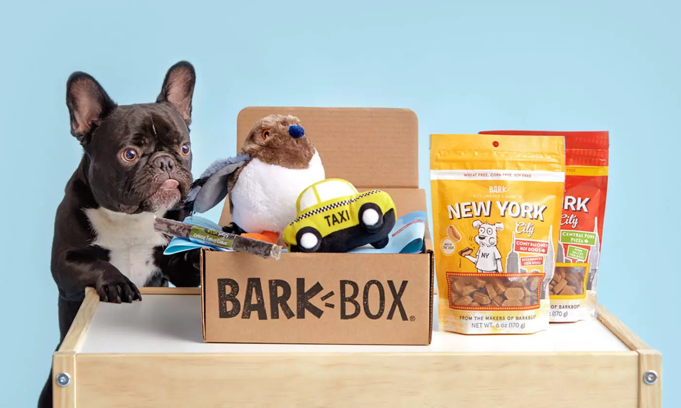 One- or Three-Month Dog Goodie Delivery Subscription with Extra Toy Club Membership from BarkBox (Up to 24% Off) - Primary Image
