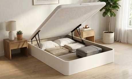 : Canapé abatible de madera / Natural / 150x190 cm